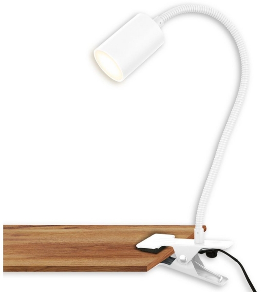 Briloner Leuchten Wandleuchte LED Schreibtischlampe Leselampe Home Office Büro, LED fest integriert, 2700K - Extra - Warmweiß, LED Schreibtischlampe 40 x 10 x 6,3 cm Blau 3,5 W Leselampe Büro