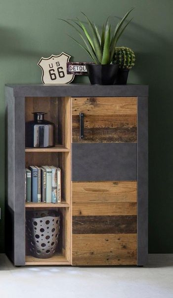 INOSIGN Highboard Ilana, Stauraumschrank mit 1 Tür & 3 Fächern - (B/T/H) 87/34/118 cm