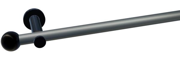 indeko Gardinenstange Colombes, Ø 20 mm, 1-läufig, Wunschmaßlänge, verschraubt, Komplett-Set inkl. Montagematerial