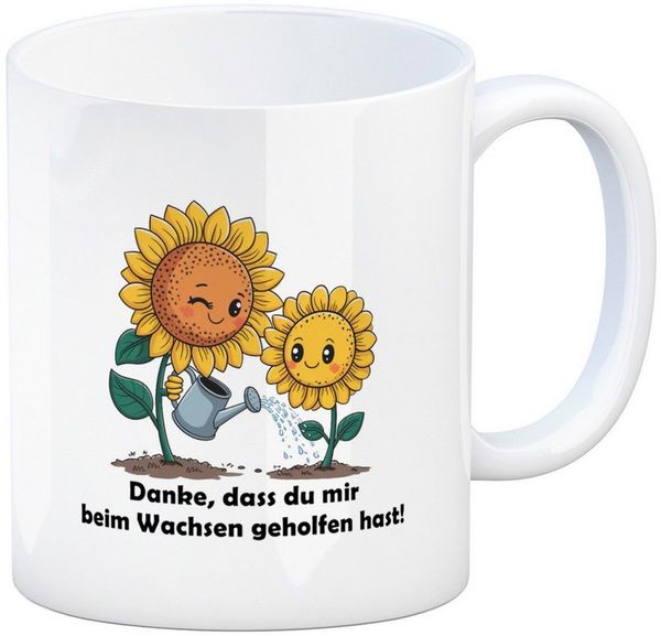 speecheese Tasse Danke - Sonnenblumen Kaffeebecher