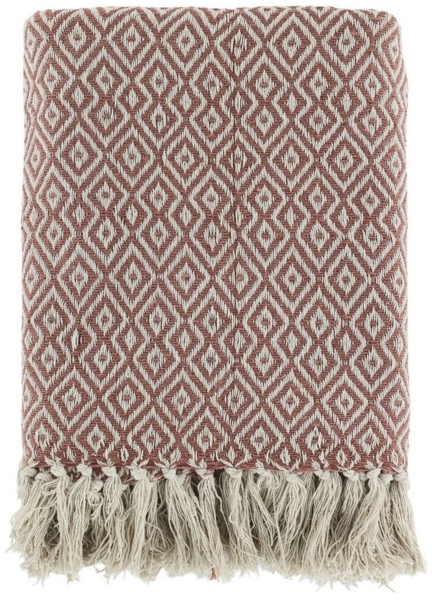 Chic Antique - Decke Plaid Kuscheldecke Wohndecke Muster Rosa 150x130cm 16097307