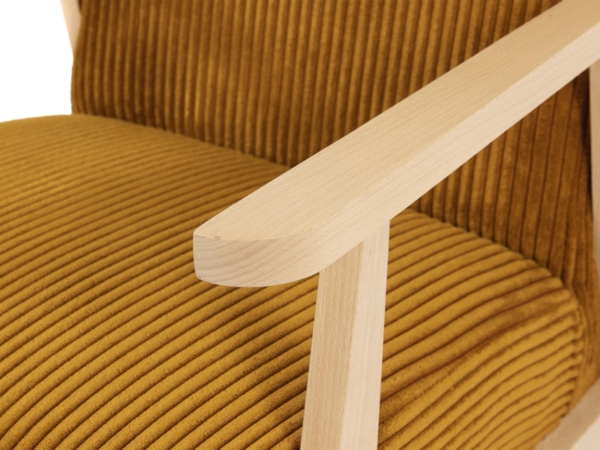 'Wikez' Sessel Cord, Beige, 76 x 59 x 67 cm Bild 6