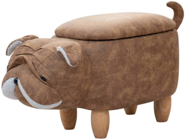 SVITA Sitzhocker Tierhocker (Tierhocker), Tiermotivhocker mit Stauraum, Weiche Polsterung, Sitzhocker Bild 2