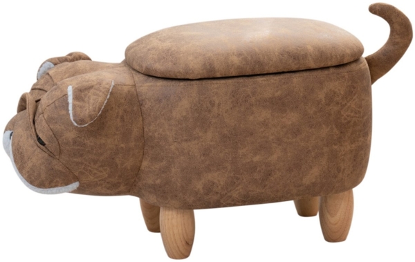 SVITA Sitzhocker Tierhocker (Tierhocker), Tiermotivhocker mit Stauraum, Weiche Polsterung, Sitzhocker Bild 3