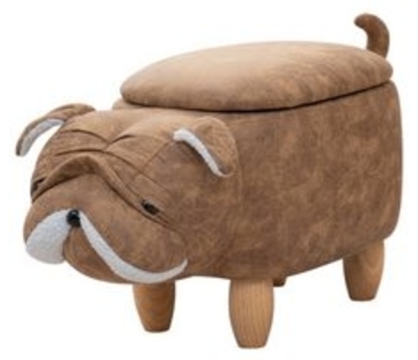 SVITA Sitzhocker Tierhocker (Tierhocker), Tiermotivhocker mit Stauraum, Weiche Polsterung, Sitzhocker Bild 6