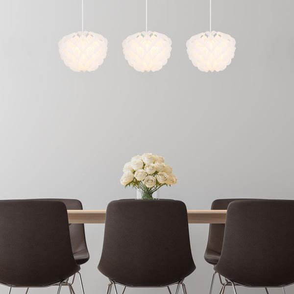 Hängeleuchte, 3 flammig, Metall, weiß, H 120cm Bild 9