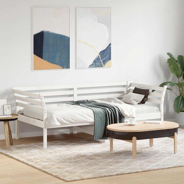 vidaXL Tagesbett ohne Matratze Weiß 75x190 cm Massivholz Kiefer 842883