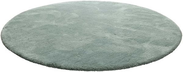 Homie Living Teppich Pisa, rund, Höhe: 25 mm, Hochflor, Microfaser, uni, weich, Shaggy, Wohnzimmer, Schlafzimmer