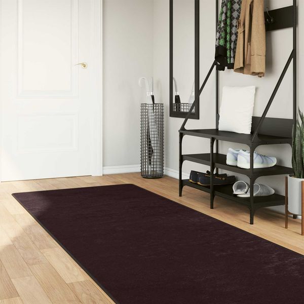 vidaXL Teppichläufer MARSA Anthrazit 100 x 350 cm Polyester und PVC 42023179