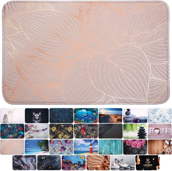 Sanilo Badematte Hosta, rutschhemmend beschichtet, waschbar, schnelltrocknend, Polyester, rechteckig, sehr weich, hochwertig & modern, 50 x 80 cm oder 70 x 110 cm