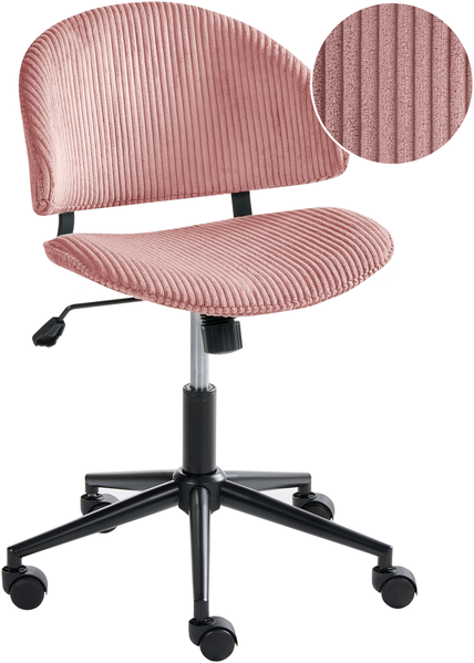 Bürostuhl KIANA Cord Rosa
