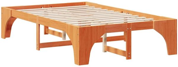 vidaXL Bettrahmen Braun 120 x 190 cm Massives Kiefernholz 873000 Bild 4