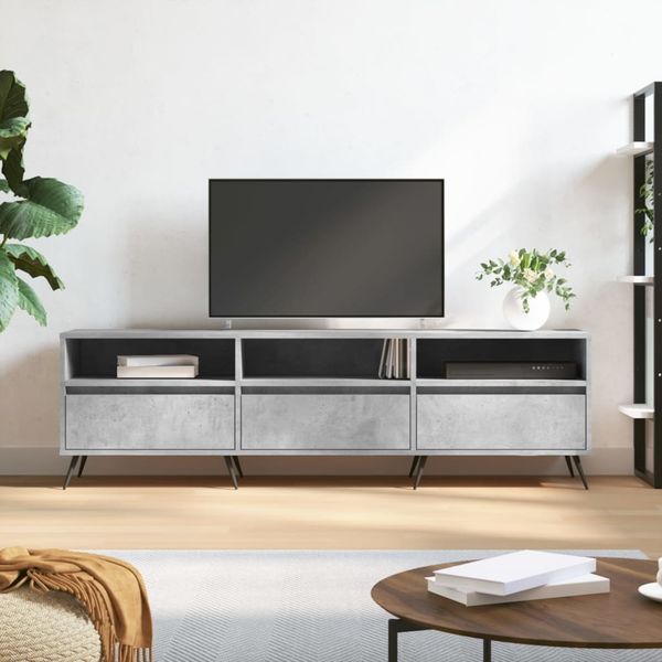 vidaXL TV-Schrank Betongrau 150x30x44,5 cm Holzwerkstoff 831256