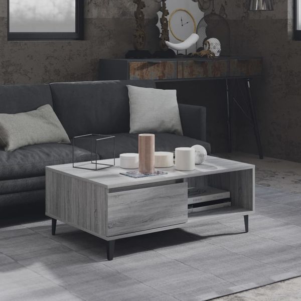 vidaXL Couchtisch Grau Sonoma 90x60x35 cm Holzwerkstoff 813174