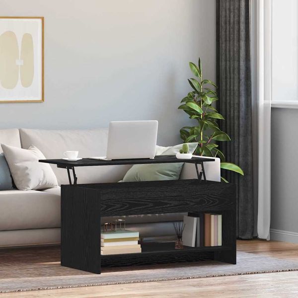 vidaXL Couchtisch Schwarz Eichen-Optik 80 x 50,5 x 41,5 cm 879452