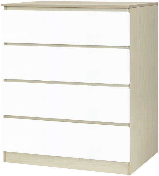 Kommode mit 4 Schubladen aus Spanplatte und MDF 80 x 93,5 x 39,5 cm Bild 2