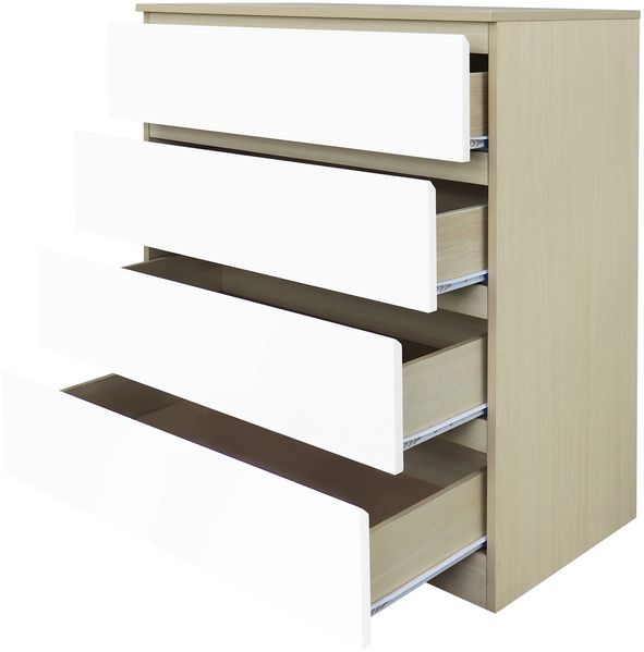 Kommode mit 4 Schubladen aus Spanplatte und MDF 80 x 93,5 x 39,5 cm Bild 4