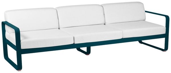 Bellevie 3-Sitzer Lounge-Sofa 21 Acapulcoblau 81 Grauweiß
