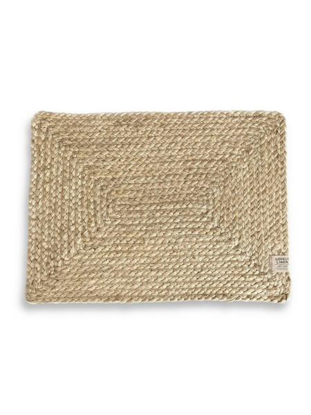 Lovely Linen Platzset Linen Breezy Tischset Jute natural beige 33x45cm (1 Stück), BREEZY PLACEMAT 33X45 NATURAL BEIGE L33XB45XH1 CM