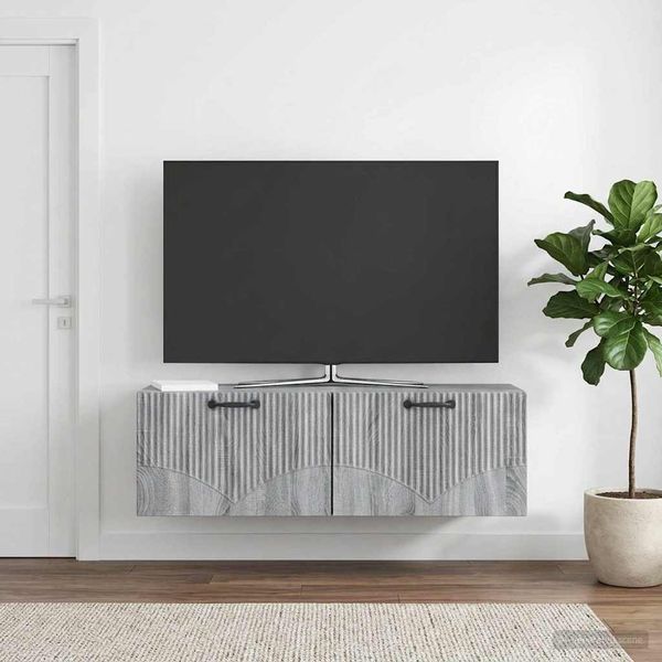 vidaXL Wandmontierter TV-Schrank Graues Sonoma 98 x 31 x 30 cm 899071