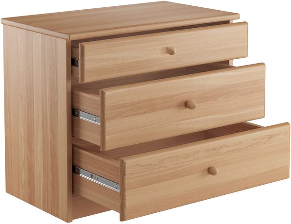 Erst-Holz Buche Massiv Nachtkonsole für erhöhte Seniorenbetten mit 3 Schubläden Bild 3