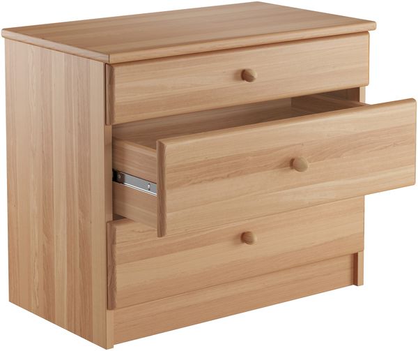 Erst-Holz Buche Massiv Nachtkonsole für erhöhte Seniorenbetten mit 3 Schubläden Bild 7