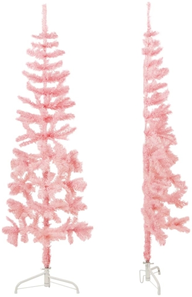 vidaXL Künstlicher Halb-Weihnachtsbaum mit Ständer Schlank Rosa 120 cm 344569