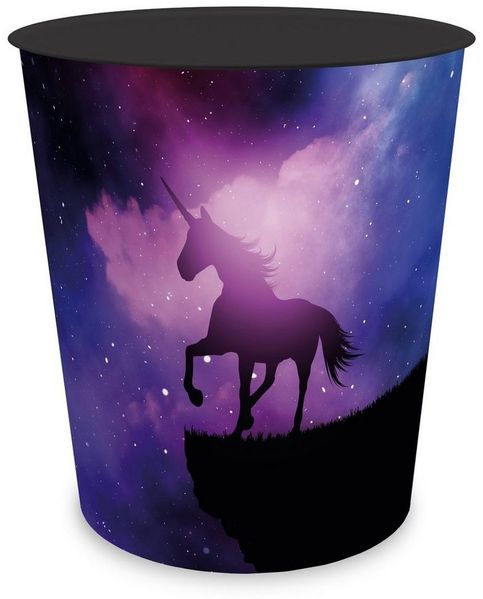 itenga Papierkorb itenga Papierkorb für Kinder - Motiv magisches Einhorn - ca. 11 Liter