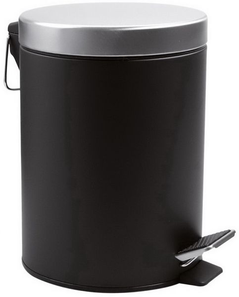 HomeLine 12 L Tretmülleimer Tret-Abfalleimer Mülleimer 613-400543 schwarz