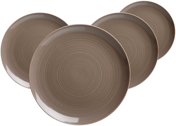 Ritzenhoff & Breker Suomi Speiseteller ø 26 cm braun 4er Set