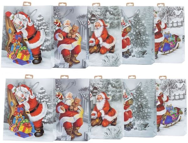 laro Geschenkbox Laro Geschenktaschen Geschenktüten Weihnachten 10/20/40/100stk Large (10 St)