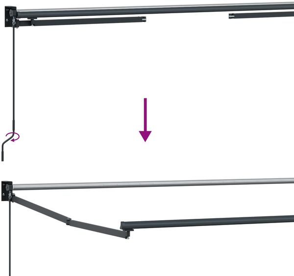 vidaXL Manuelle Gelenkarmmarkise mit LEDs 3,5 x 2,5 m 3419449 Bild 11