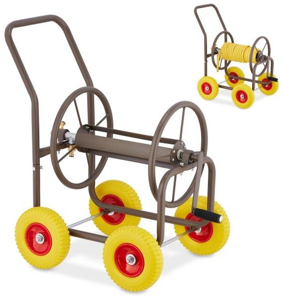 Relaxdays Schlauchwagen mit 4 Rädern