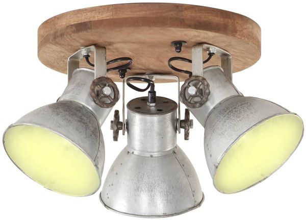vidaXL Deckenlampe Industriestil 25 W Silbern 42x27 cm E27 320505