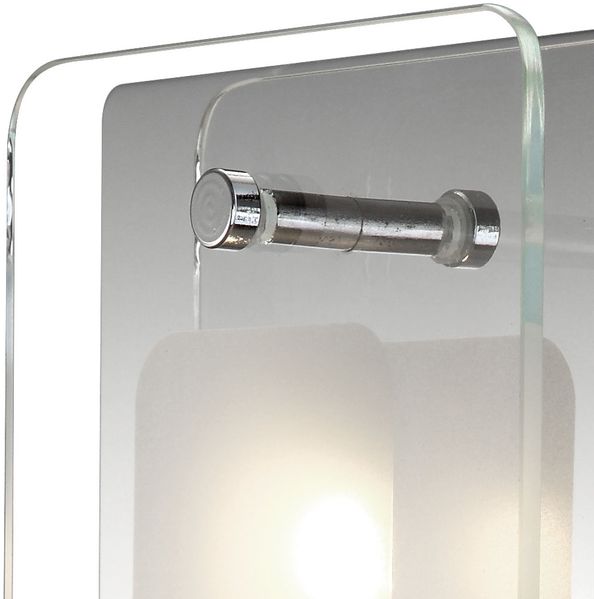 LED Wandleuchte, chrom, Glas, satiniert, Länge 28 cm Bild 10