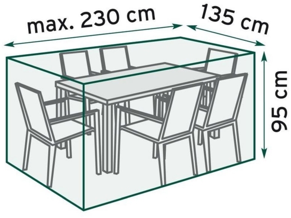 TrendLine Schutzhülle Exclusive Sitzgruppen 230x135x95 cm Abdeckung Gartenmöbel