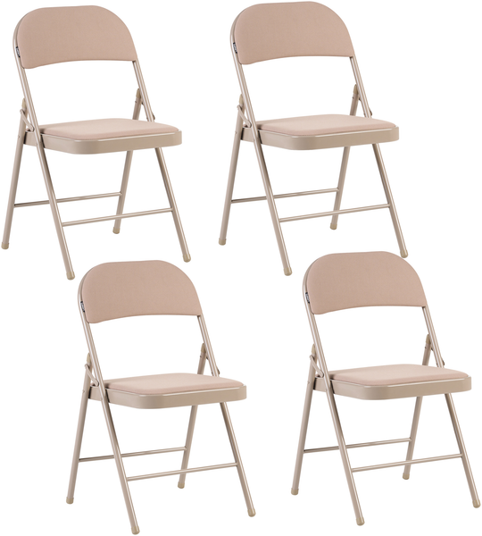 Klappstuhl 4er Set SPARKS Metall Beige