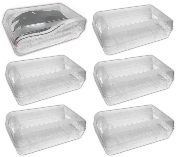 HAC24 Schuhbox Schuhorganizer Schuhe Aufbewahrungsbox Box (6 St), Transparent Stapelbar 32x17x10 cm