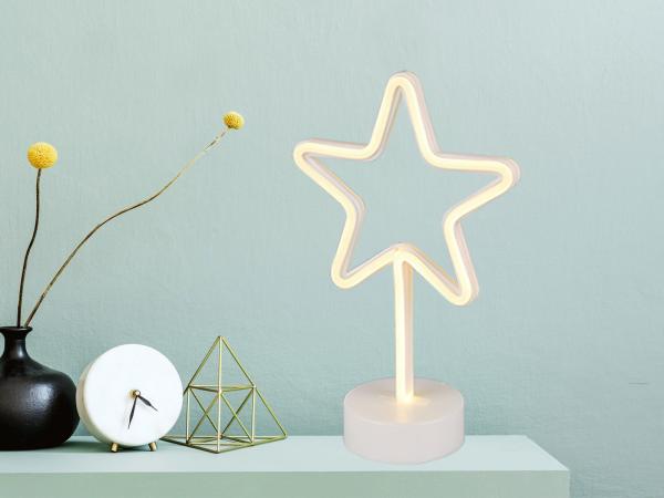 Deko LED Tischleuchte STAR Batterie- oder USB betrieben, Höhe 30cm