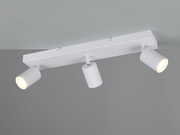 Deckenstrahler SOKA 3-flammig aus Metall Weiß, Breite 50cm