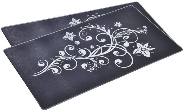 Glas Schneidebrett / Herd Abdeckplatten Set 2-tlg. Maße:ca. 52 x 30cm Art. 28018