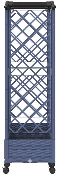 vidaXL Hochbeet mit Rankgitter und Dach Grau 203,5 x 40 x 129 cm PP 3423154 Bild 4