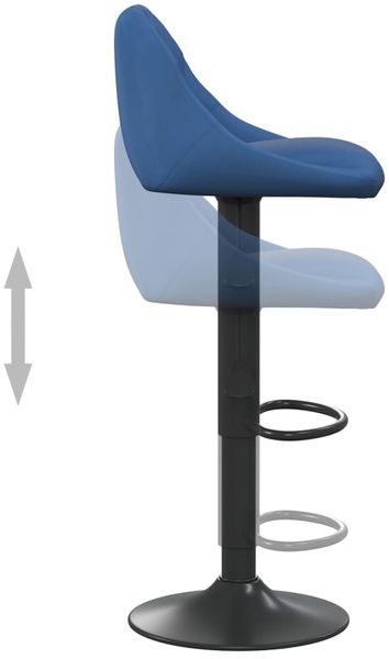 vidaXL Barhocker 2 Stk. Blau Samt 335353 Bild 7