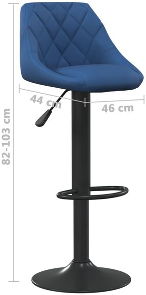 vidaXL Barhocker 2 Stk. Blau Samt 335353 Bild 9