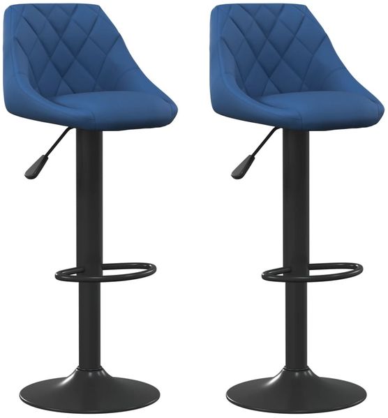 vidaXL Barhocker 2 Stk. Blau Samt 335353 Bild 2