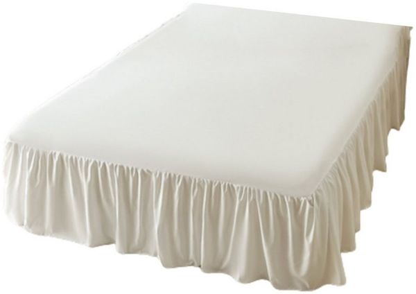 FELIXLEO Bettwäsche Tagesdecke Bettrock Rüschen Mit Rüschen 180*200+ Rockhöhe 43cm