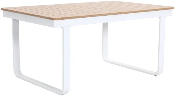 Vente-unique - SERUNO Garden dining set Metall Beige - B 100 cm x H 75 cm x L 155 cm245,5 cm