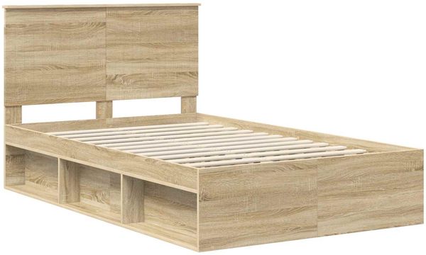 vidaXL Bettrahmen Sonoma 120 x 190 cm Massives Kiefernholz 3411039 Bild 4