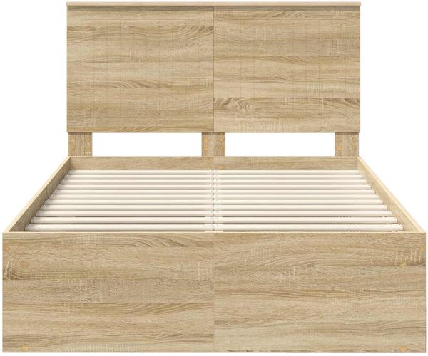 vidaXL Bettrahmen Sonoma 120 x 190 cm Massives Kiefernholz 3411039 Bild 7