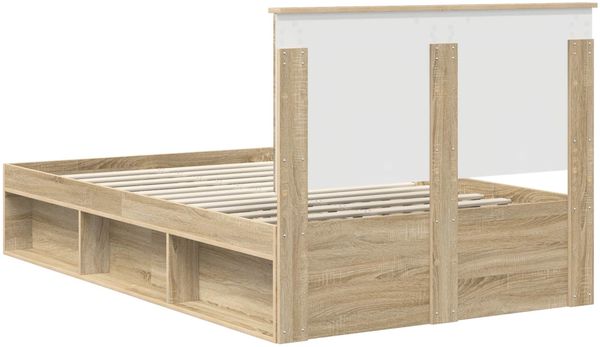 vidaXL Bettrahmen Sonoma 120 x 190 cm Massives Kiefernholz 3411039 Bild 9